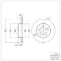 Dynamic Friction Co Brake Rotor, Front, 600-42024 600-42024